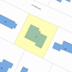 32 Littlefield Rd, Newton MA  02459-3011 plot plan