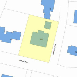 109 Sargent St, Newton MA  02458-2337 plot plan