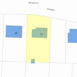 636 Boylston St, Newton MA 02459-2654 plot plan
