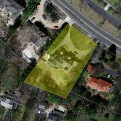 1418 Commonwealth Ave, Newton MA  02465-2830 aerial view