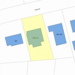 130 Otis St, Newton MA  02460-1846 plot plan