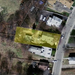 41 Curve St, Newton MA  02465-2206 aerial view