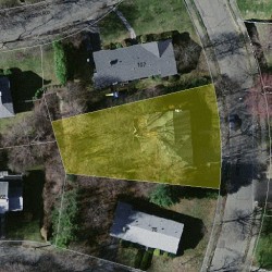 63 Adeline Rd, Newton MA 02459-2704 aerial view