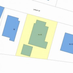 14 Upham St, Newton MA  02465-1520 plot plan