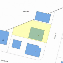67 Tolman St, Newton MA 02465-1019 plot plan