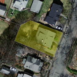 21 Hinckley Rd, Newton MA  02468-1703 aerial view
