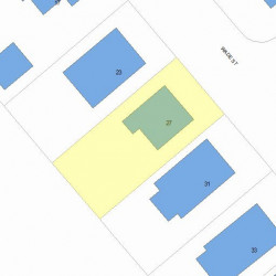 27 Wade St, Newton MA  02461-1714 plot plan