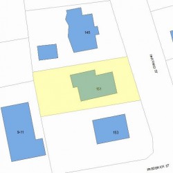 151 Harvard St, Newton MA 02460-2277 plot plan