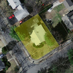 192 Christina St, Newton MA  02461-1937 aerial view