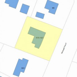 1819 Washington St, Newton MA  02466-3016 plot plan