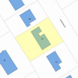 165 Christina St, Newton MA 02461-1915 plot plan