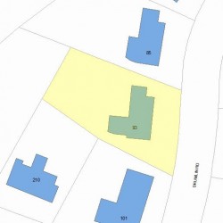93 Drumlin Rd, Newton MA 02459-2806 plot plan
