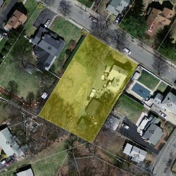 56 Pine St, Newton MA  02465-1442 aerial view