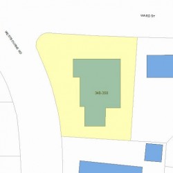 350 Ward St, Newton MA 02459-1216 plot plan