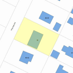 36 Oakland Ave, Newton MA 02466-1705 plot plan