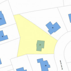 23 White Pine Rd, Newton MA  02464-1222 plot plan