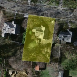 25 Alderwood Rd, Newton MA  02459-1225 aerial view