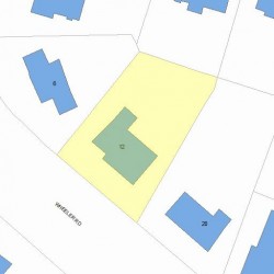 12 Wheeler Rd, Newton MA  02459-2655 plot plan