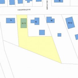 70 Auburndale Ave, Newton MA 02465-1420 plot plan