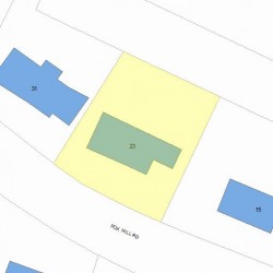23 Fox Hill Rd, Newton MA 02459-3026 plot plan