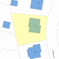 43 Kenwood Ave, Newton MA 02459-1421 plot plan