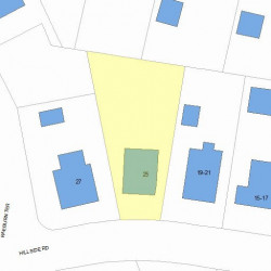 25 Hillside Rd, Newton MA  02461-1421 plot plan