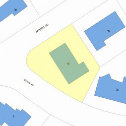 10 Donna Rd, Newton MA  02459-2805 plot plan