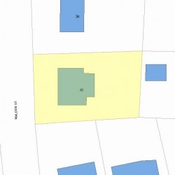 40 Walden St, Newton MA  02460-2122 plot plan