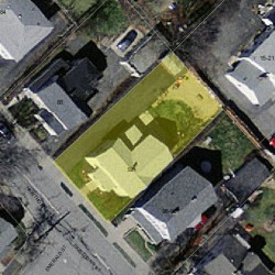 92 Hawthorn St, Newton MA  02458-1236 aerial view