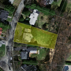 38 Varick Rd, Newton MA  02468-1319 aerial view