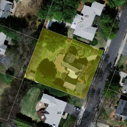 195 Beethoven Ave, Newton MA 02468-1731 aerial view