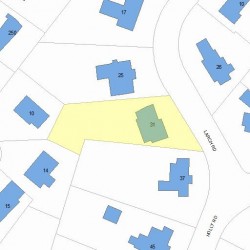 31 Larch Rd, Newton MA  02468-1413 plot plan