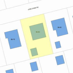 62 Athelstane Rd, Newton MA  02459-2419 plot plan