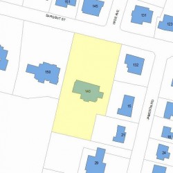 140 Sargent St, Newton MA 02458-2345 plot plan