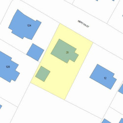 20 Merton St, Newton MA  02458-2222 plot plan