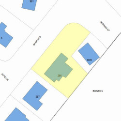 295 Spiers Rd, Newton MA  02459-3705 plot plan