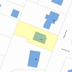 145 Winslow Rd, Newton MA  02468-1743 plot plan