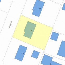 38 Whitney Rd, Newton MA 02460-2429 plot plan