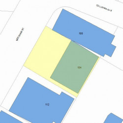 104 Needham St, Newton MA 02464-1500 plot plan