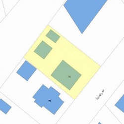 75 Floral St, Newton MA 02461-1543 plot plan