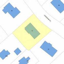 43 Peregrine Rd, Newton MA  02459-3443 plot plan