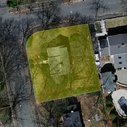 6 Hemlock Rd, Newton MA  02464-1207 aerial view