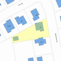 24 Mountfort Rd, Newton MA  02461-1406 plot plan