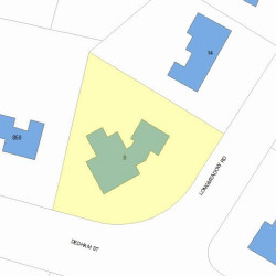 8 Longmeadow Rd, Newton MA  02459-3427 plot plan
