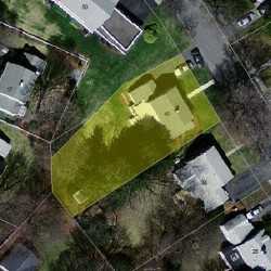 40 Fairway Dr, Newton MA 02465-1713 aerial view