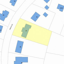 28 Varick Rd, Newton MA 02468-1319 plot plan