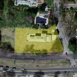 45 Bristol Rd, Newton MA  02465-2950 aerial view