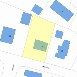 22 Davis Ave, Newton MA  02465-1904 plot plan