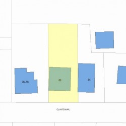 80 Clinton Pl, Newton MA  02459-1141 plot plan