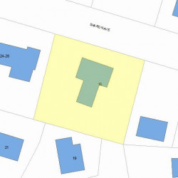 16 Sharon Ave, Newton MA 02466-2517 plot plan